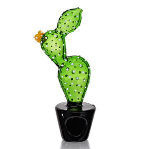 Bonsai Series: Transparent Potted Prickly Pear Hand Pipe