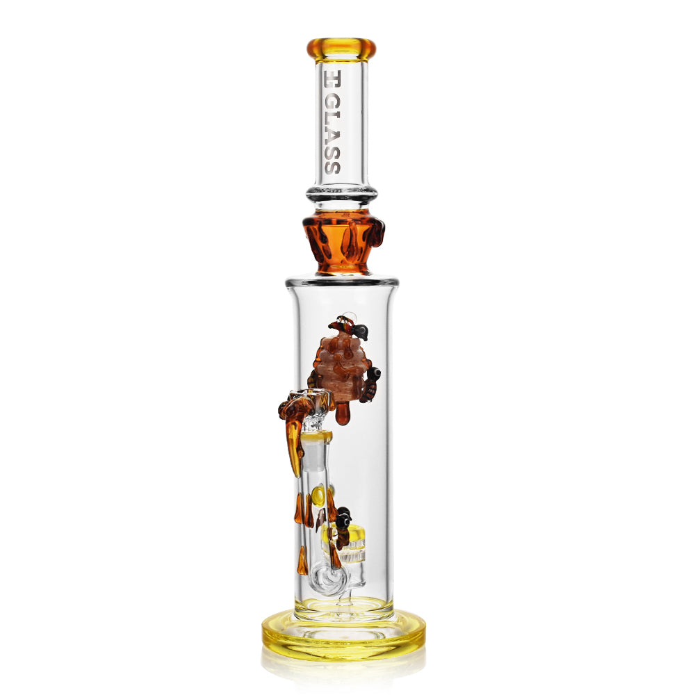 Honey Bee Straight Tube Bong