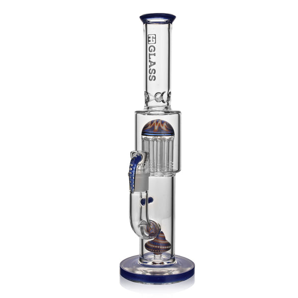 Wig Wag Tornado Perc Water Pipe - EGglass